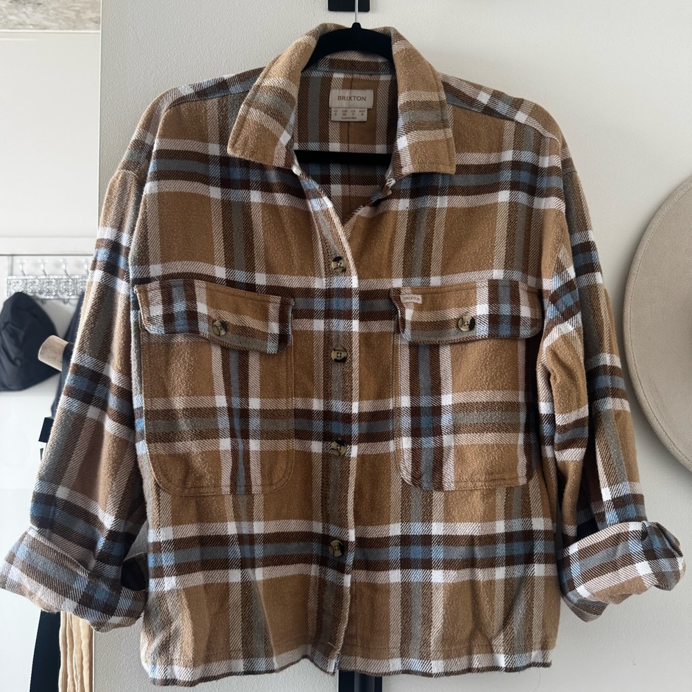 Brixton Brown Plaid Button Down Shirt